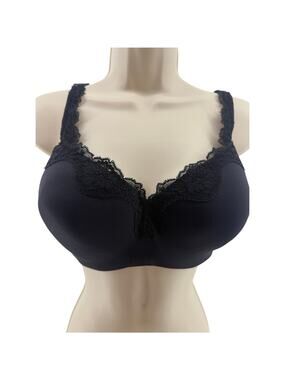 Le Mystere Dream Tisha Lace Full Busted Bra 34E Black
